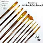 KeepSmiling Mix Brush Set (Brown)