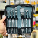 Giorgione Wallet Brush Set – Silver - Image 2
