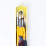 Himi Paint Brushes 5pc (Yellow) - Image 4