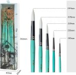 Himi Paint Brushes 5pc (Green) - Image 2