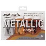 Mont Marte Metallic Acrylic 4pc 50ml