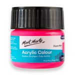 Mont Marte Acrylic Colour Paint 100ml – Fluoro Pink