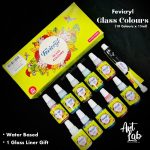 Fevicryl Glass Colours Water Based (10 Colours x 15ml)