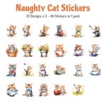 Naughty Cat Stickers - Image 5