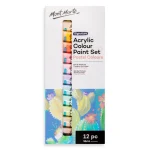 Mont Marte Acrylic Colour Pastel Paint Set Signature 12pc x 36ml - Image 3