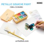HIMI Metallic Gouache Paint (12ml x 12 Colours) - Image 4