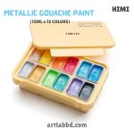 HIMI Metallic Gouache Paint (12ml x 12 Colours) - Image 3