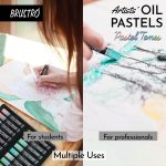 BRUSTRO Artist Oil Pastels Set of 24 (Pastel Tones) - Image 7
