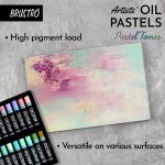 BRUSTRO Artist Oil Pastels Set of 24 (Pastel Tones) - Image 5