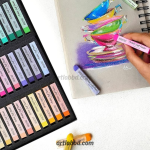 BRUSTRO Artist's Soft Pastels, Sticks - Set of 24 - Image 4