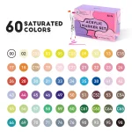 Arrtx Paint Pens 60 Anime Colors Acrylic Marker Brush Tip Art Supplies 60B - Image 2