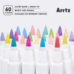Arrtx Paint Pens 60 Anime Colors Acrylic Marker Brush Tip Art Supplies 60B - Image 3