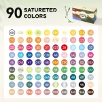 Arrtx 90 Colors Acrylic Marker Paint Pens Brush Tip Series - Image 2
