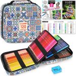 KALOUR 120 Colored Pencil Set with Zipper Travel Case