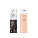 Giorgione White Charcoal Pencils Set - 6pcs - Image 2