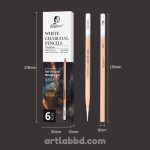 Giorgione White Charcoal Pencils Set - 6pcs