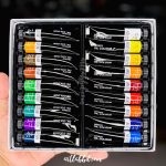 BRUSTRO Artists’ Oil Colour Set (18 Colours x 12ml) - Image 2