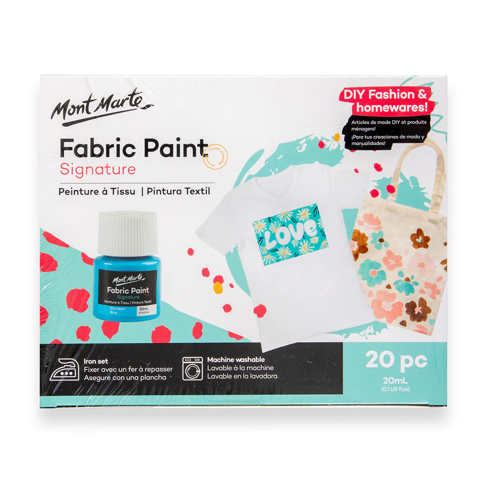 11 Mont Marte Fabric Paint Signature 20pc x 20ml - Image 1