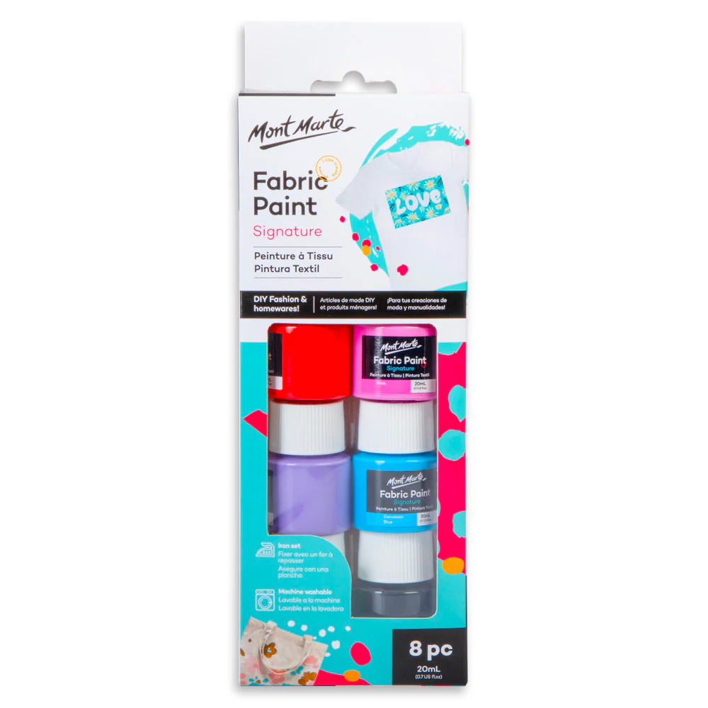 11 Mont Marte Fabric Paint Set Signature 8pc x 20ml - Image 1