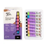 Mont Marte Fluoro Acrylic Paint Intro Set Premium 8pc x 18m - Image 3