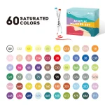 Arrtx 60C Colors Acrylic Paint Markers Brush Tip Art Supplies - Image 2