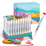 Arrtx 60C Colors Acrylic Paint Markers Brush Tip Art Supplies - Image 9