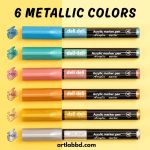 Deli Metallic Acrylic Marker (6pc) - Image 2