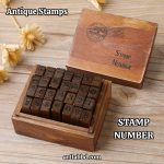 Antique Wooden Stamps - Numbers
