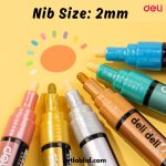 Deli Metallic Acrylic Marker (6pc) - Image 3