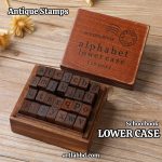 Antique Wooden Stamps - Lower Case [Schoolbook]