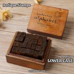 Antique Wooden Stamps - Lower Case [Handwriting]
