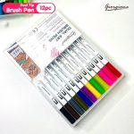 Dual Tip Brush Pens - 12 Colours