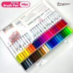 Dual Tip Brush Pens - 48 Colours