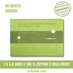 BAOHONG ARTIST WATER COLOUR PAD COLD PRESS 300 GSM 7″ X 4.9″ 20 SHEETS