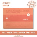 BAOHONG ARTIST WATER COLOUR PAD HOT PRESS 200 GSM 10.2″ X 7″ 20 SHEETS