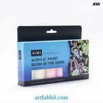 HIMI Acrylic Paint Glow In The Dark Bottle Set - 6 Colors/60ml - Image 2