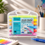 Giorgione Pastel Acrylic Marker Set – 12  Colors