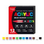 Guangna Acrylic Brush Markers - 12 Colours