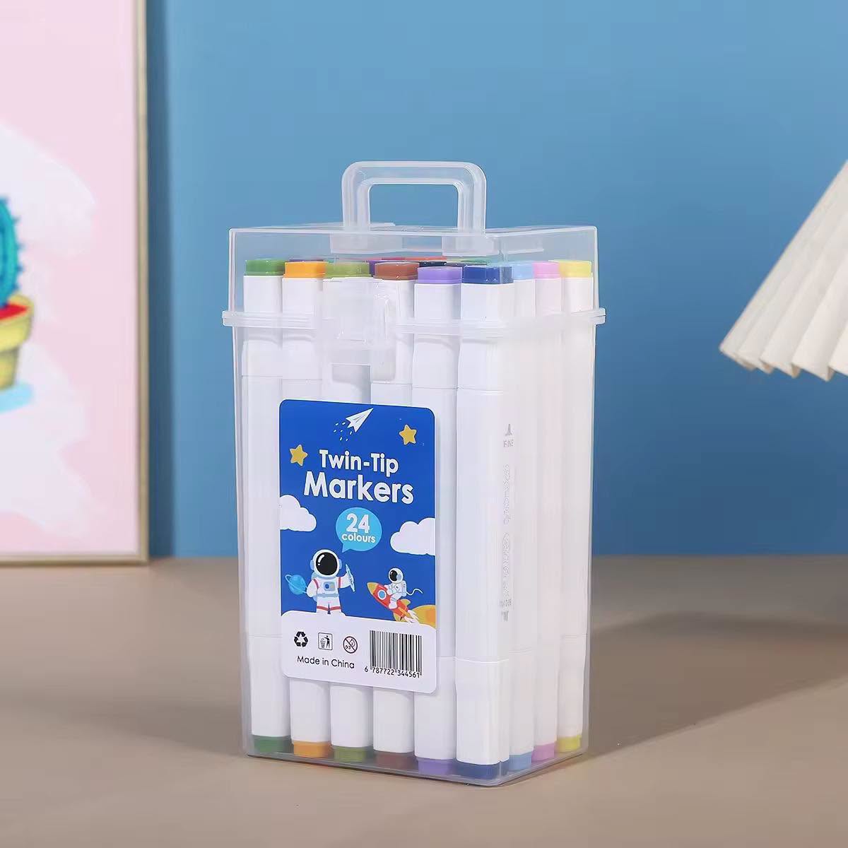 0dc1b445-d812-4556-85e3-a08a70a1e18d Twin Tip Art Markers - 24 Colours - Image 1