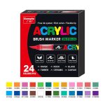 Guangna Acrylic Brush Markers - 24 Colours