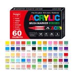 Guangna Acrylic Brush Markers - 60 Colours
