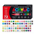 Guangna Acrylic Brush Markers - 72 Colours