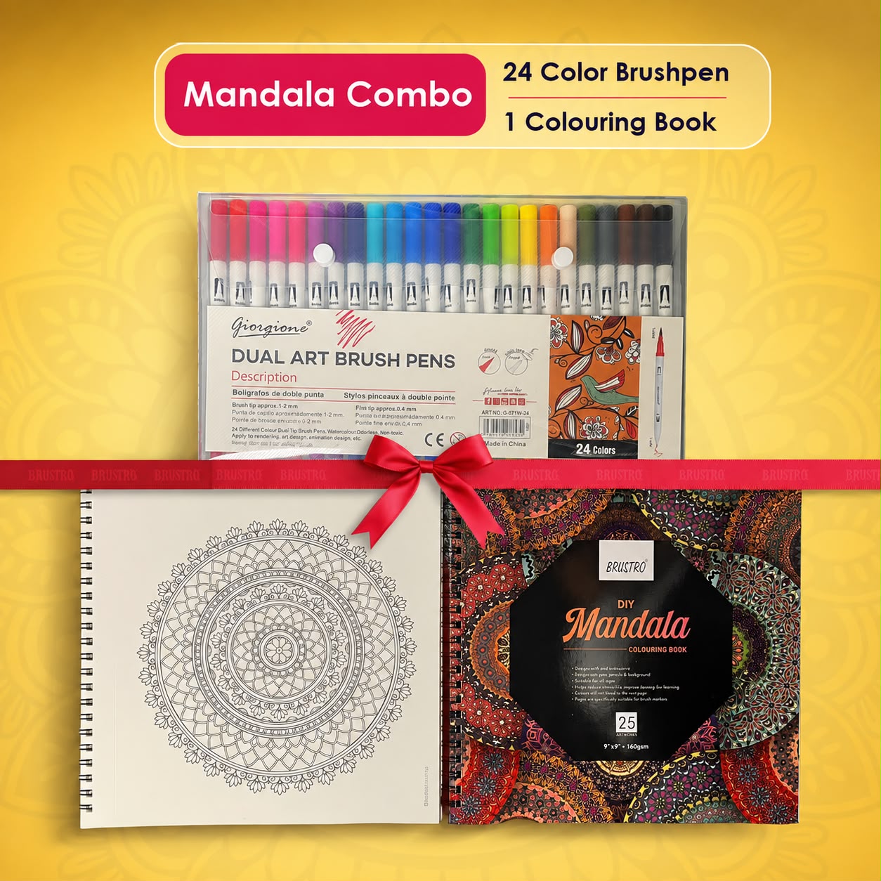 4ac8436b-d625-46b4-b2f0-91f5b5f47904 Mandala Combo 24 Colour - Image 1