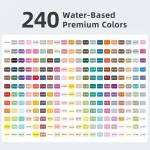 Languo 240 Colors Acrylic Paint Markers Set with Marker Bag, Direct-ink System - Image 2