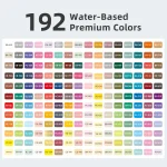 Languo 192 Colors Acrylic Paint Markers Set with Marker Bag, Direct-ink System - Image 2